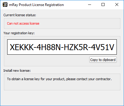 license missing