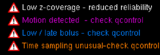veocore lesionmap warnings