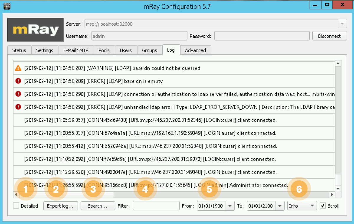 config log